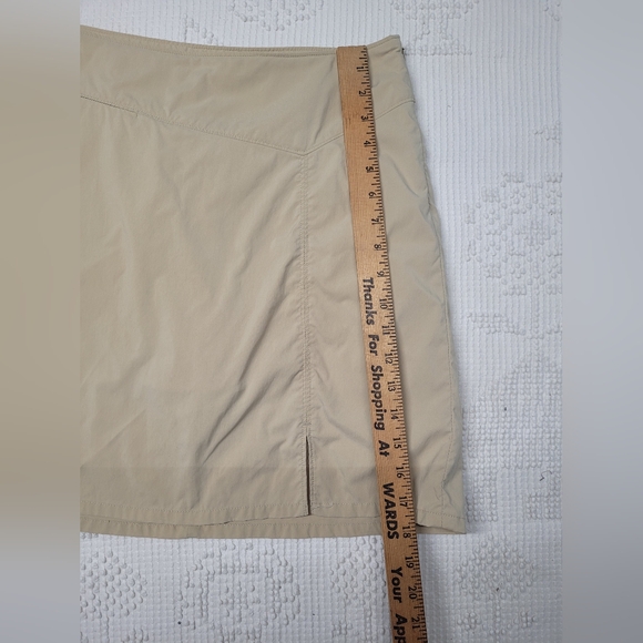 Patagonia Tan Skirt, With Shorts Underneath, Size 8, Skort With Side Zipper - Picture 6 of 11